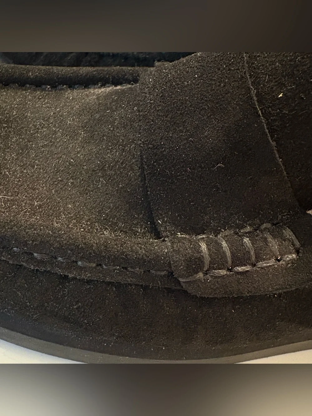 Stuart Weitzman Black Suede Blake Penny Loafers NEW Women’s 7B